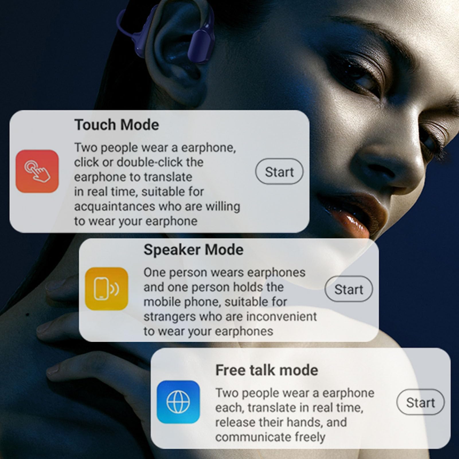 BL-17 Language Translator Earbuds, Language Translator Device Supports 144 Languages, Two Way Translator Device Voice Language Translator for Business Travel Learning