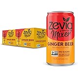 Zevia Zero Calorie Mixer, Ginger Beer, 7.5 Ounce Cans (Pack of 12)