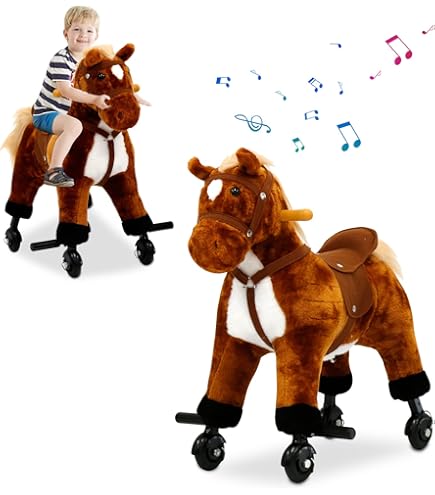 12 Volt Rideamals Scout Pony Ride Kid Trax Pony Ride On Horse For