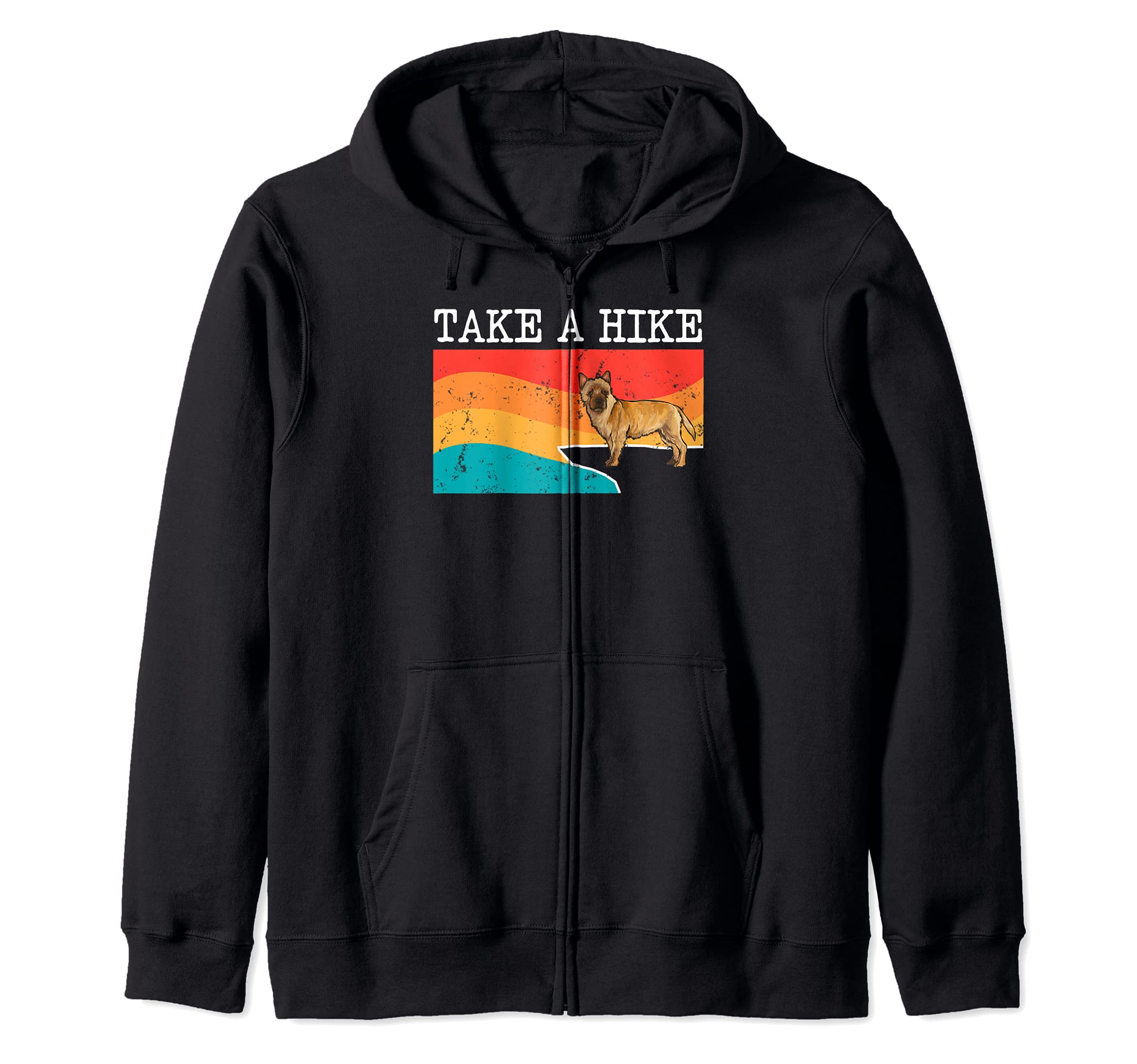Funny Take A Hike Cairn Terrier Graphic Hiking Zip Hoodie