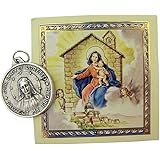 WJH Silver Tone Our Lady of Loreto Protect My Flight Pocket Token, 1 Inch