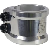 ROOT INDUSTRIES Lithium Scooter Clamps - Pro Scooter Double Clamp - Compatible with Standard/Oversized Handlebars 2-Bolt 6mm Compression for Trick Scooter - All Hardware Included - Scooter Parts