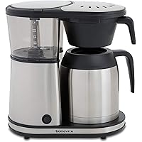 Bonavita Connoisseur 8-Cup One-Touch Coffee Maker Featuring Hanging Filter Basket and Thermal Carafe, BV1901TS…