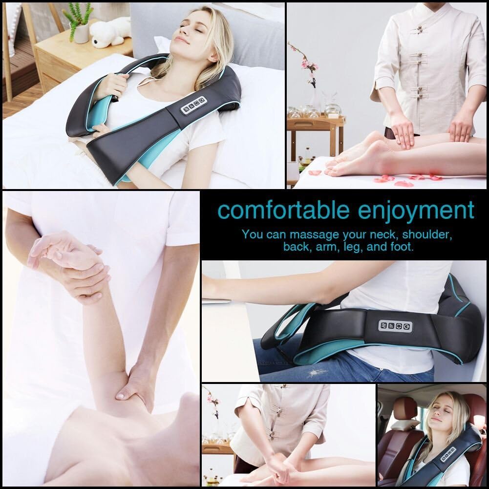 Shiatsu Back Shoulder and Neck Massager with Heat, Electric Deep Tissue 4D Kneading Massage for Shoulder, Back and Neck, Best Gifts for Women Men Mom Dad: Health & Personal Care