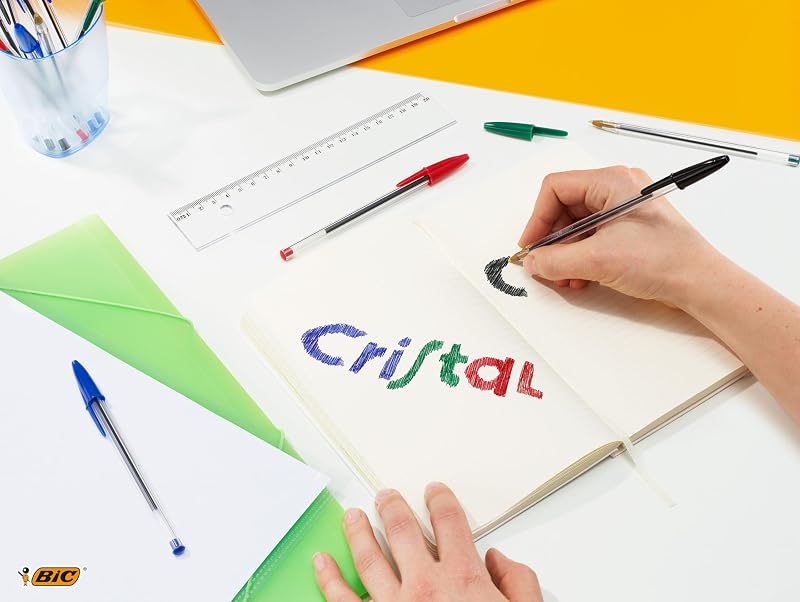 Cristal Original Bolígrafos Punta Media (1,0 mm) – Colores Surtidos, Pack de 2 Blísters de 10 Unidades