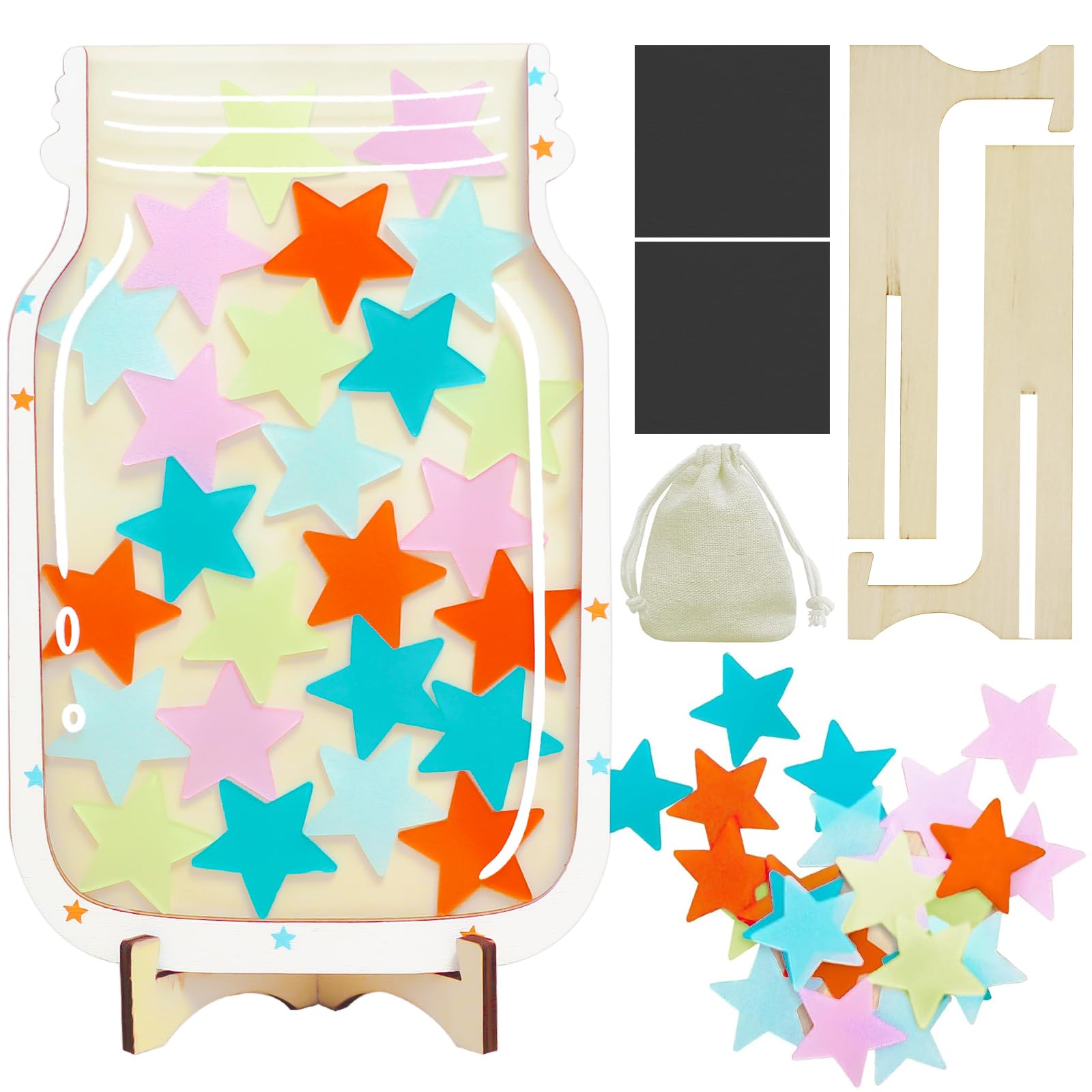 Photo 1 of Magnetic Reward Jar, Magnetic Star Jar Reward System for Classroom Home, Magnetic Reward Jar for Classroom Board Suitable Student School Behavior Management Classroom Tools