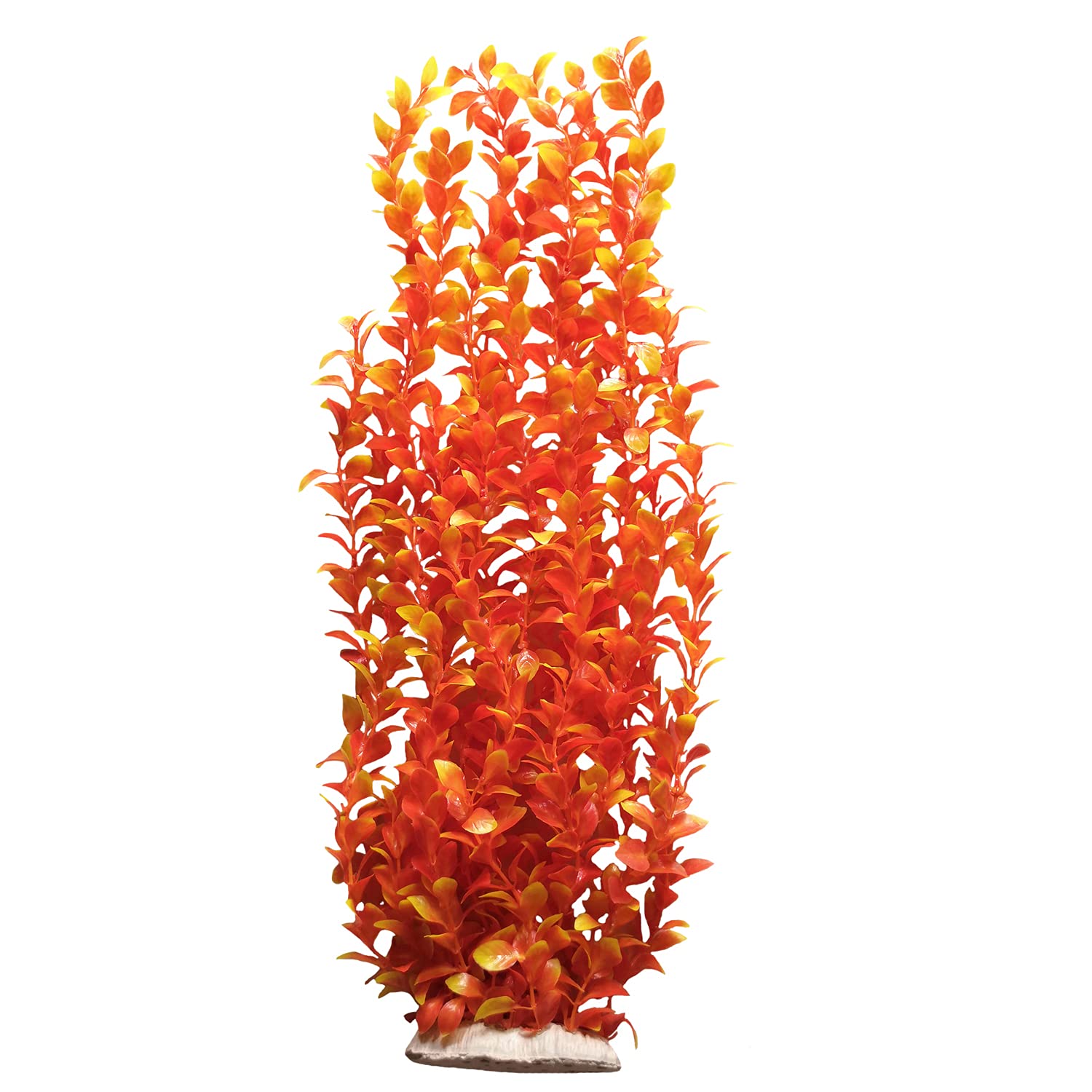 WEkiva Orange Grass Cluster Aquarium Décor Plastic Plants Extra Large 22 Inches Tall 6516