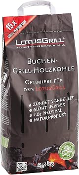 LotusGrill Starter Set - Low Smoke BBQ, USB, Charcoal, Carry Bag - Fire Red view 5