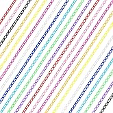 Colorful Plastic Jewelry Chains, Generic Acrylic Linking Rings 22 Strands 15 inch Curb Chain Links for Eyeglasses Purse Chains Necklace Earring Jewelry Making DIY Making Kit Mixed Candy Colors