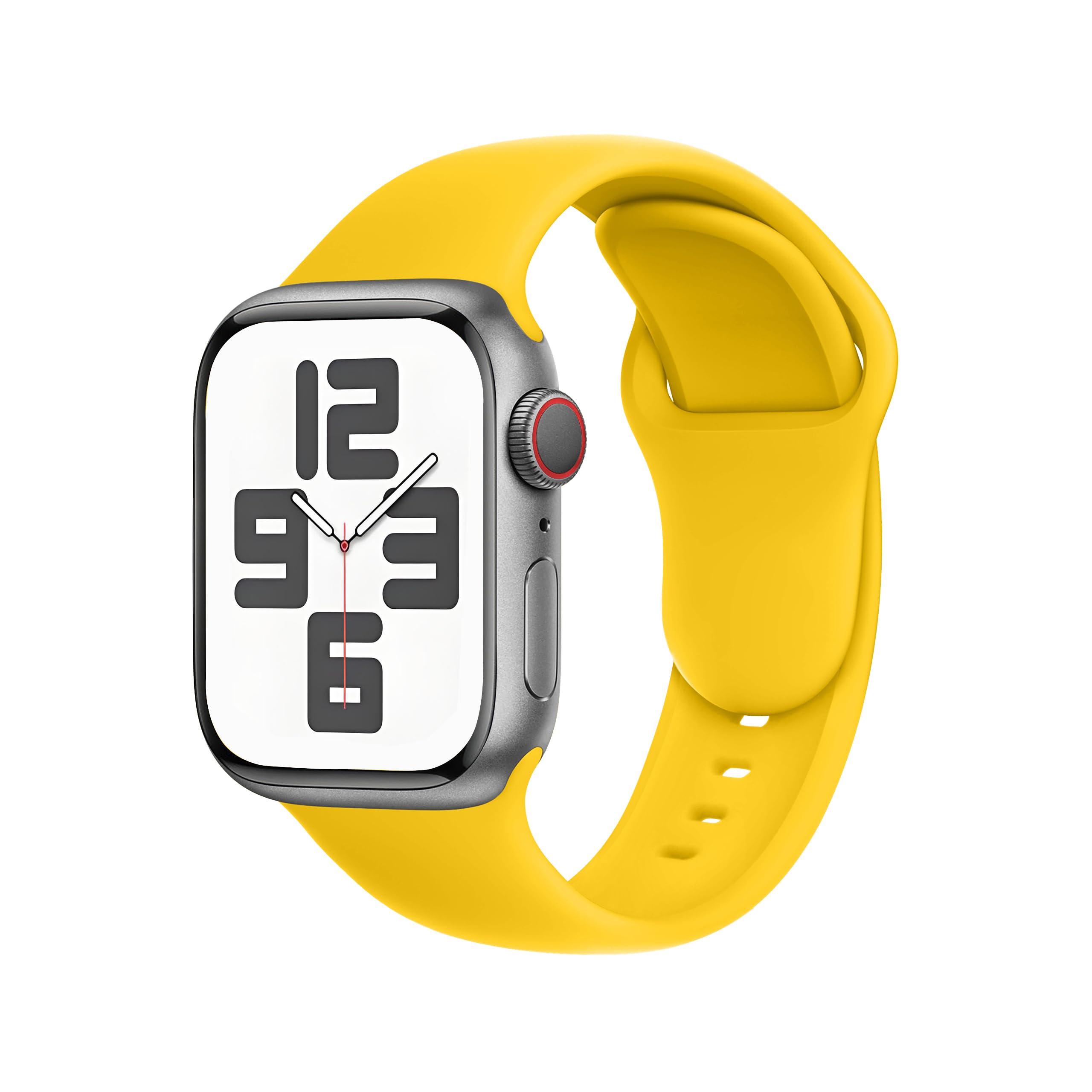 C1 for Apple Watch Strap Ultra 2/Ultra/Series11 10 9 8 7 6 5 4 3/SE (38/40/41/42/44/45/46/49mm) - Sport | Secure Fit, Unisex, Compatible with All Models,Lemon Yellow