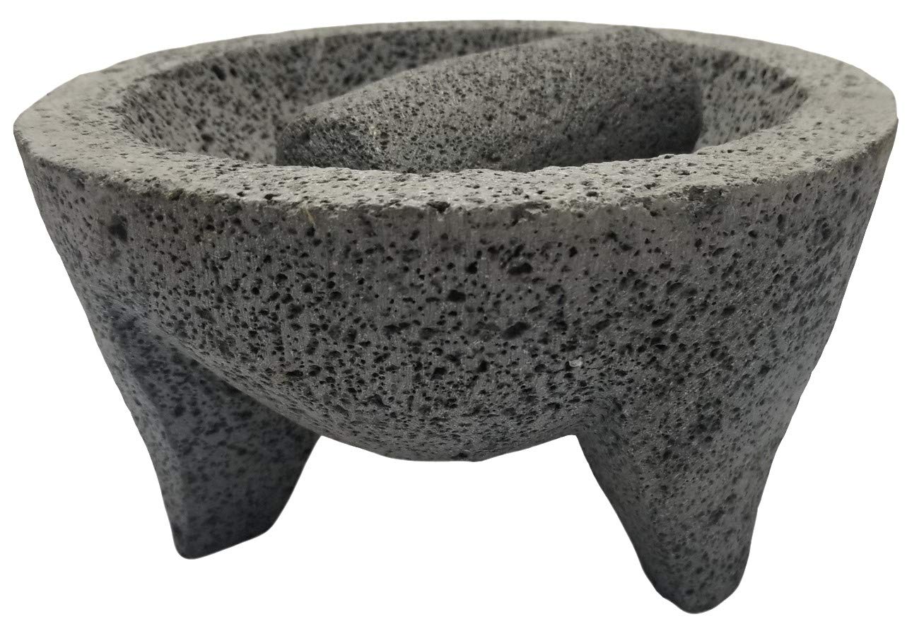 TLP Molcajete authentic Handmade Mexican Mortar and Pestle 8.5"