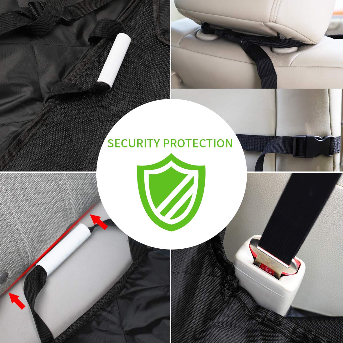 morpilot 2 in1 Hund Autositzbezug, Wasserdicht Hundedecke verstellbar Vorne Autositzabdeckung, Pet Reise Hängematte mit Nonslip Gummi Vordersitz Schutz für alle Arten von Fahrzeugen Autos