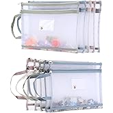 10-Pack Mesh Zipper Organizer Pouches – Double-Layer A4 Storage Bags for Toys, Puzzles, School Supplies, Travel, Home Organization.