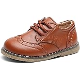 DADAWEN Toddler Boys Girls Dress Shoes Comfort Oxford Shoes Wedding Church Dress Shoes Lace Up School Uniform Loafer Flats (Toddler/Little Kid)