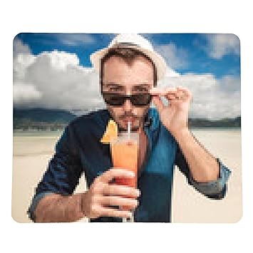 My Puzzle Design Tapis De Souris Lman Sur La Plage En Buvant