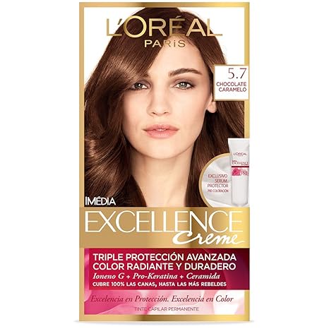 Tinte Excellence Loréal Paris 57 Chocolate Caramelo