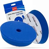 Maxshine 5&rdquo; Universal High Pro Cutting Foam Pad &ndash; Compatible with DA &amp; Rotary Polishers &ndash; Professional Detailing Pad for Swirl &amp; Oxidation Removal &ndash; Washable &amp; Reusable &ndash; Hook &amp; Loop Backing