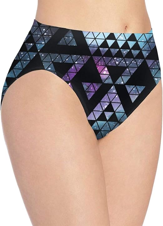 Women’s Underwear Triangles Galaxy Geometric Shapes High Waist Cotton