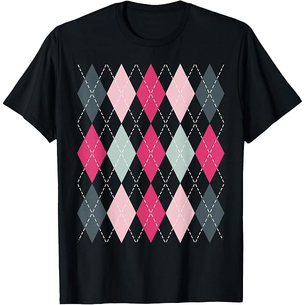 Amazon.com: Retro Argyle Rockabilly T-Shirt T-Shirt : Clothing