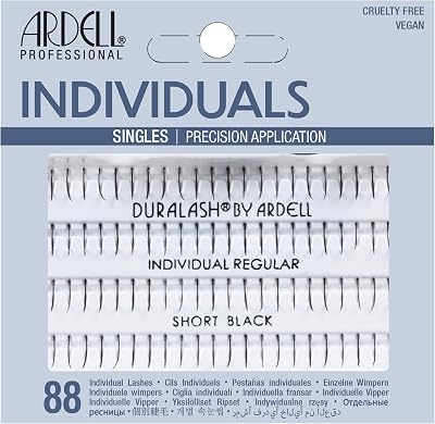 Ardell Duralash Individual Regular Short Lashes Black 56 Count Flare