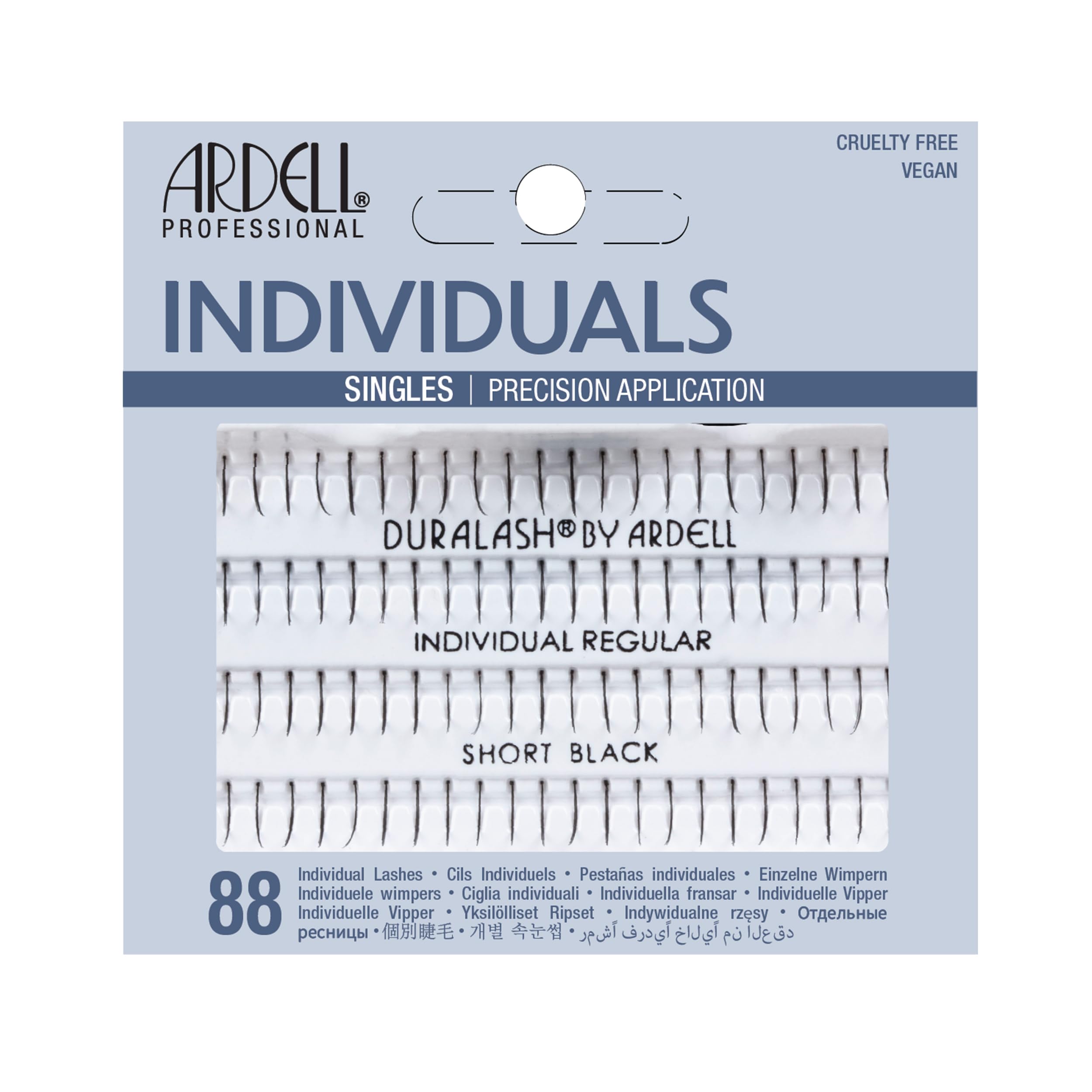 Ardell Dural Ash Individual Regular Short Eye Lashes, Black