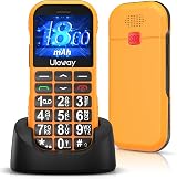 CHAKEYAKE Big Button Mobile Phone 1800mAh SOS Dual SIM USB-C Orange view 1