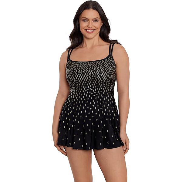 Longitude Women's Swimwear Spotty Skin Triple Tier Long