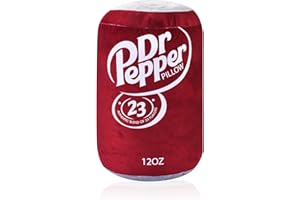 RMKA Dr Pepper Pillow – Soft Plush Soda Can Design – Funny Decorative Throw Pillow for Bedroom, Living Room & Gifts – 12oz Size
