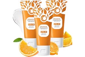 OMEXRY Orange Exfoliating Gel Scrub, Deep Cleansing Moisturizing Scrub with Enzymes, Purifying Exfoliating Gel for Face & Body, Facial Exfoliator Cleanser to Remove Blackheads (3PC, 1)
