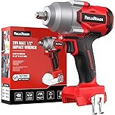 ReliaRoads 900 Ft-lbs Cordless Impact Wrench, 1/2 Inch Impact Gun Compatible MilWauke 18V Battery, Brushless Constant High Torque Impact Driver with 3 Speed, Tool Only (No Battery Included)