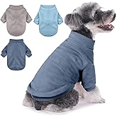 GYALAPERI Dog Sweater, 3 Pack Dog Sweaters for Small Dogs Girl Boy, Ultra Soft Warm Puppy Clothes Coat for Winter (Gray+Azure+Navy, XX-Large)