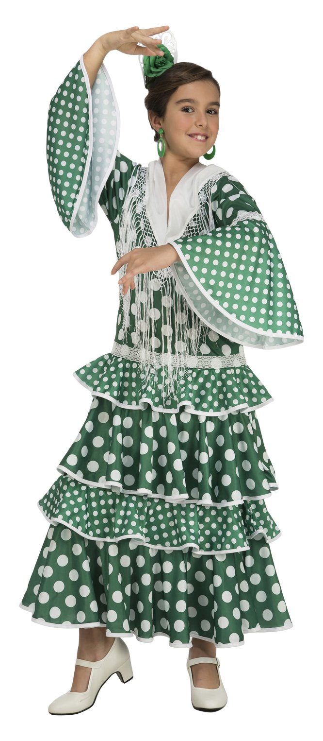 My Other Me – Flemish Giralda Costume for Girl, Green (viving Costumes) 10-12 años green