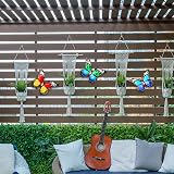 OFFCUP 3 Pack Metal Butterfly Wall Decor Wrought Iron Colorful Outdoor Art view 7