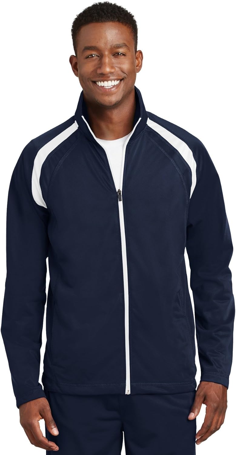 SPORT-TEK Men's Tricot Track Jacket at  Men’s Clothing store