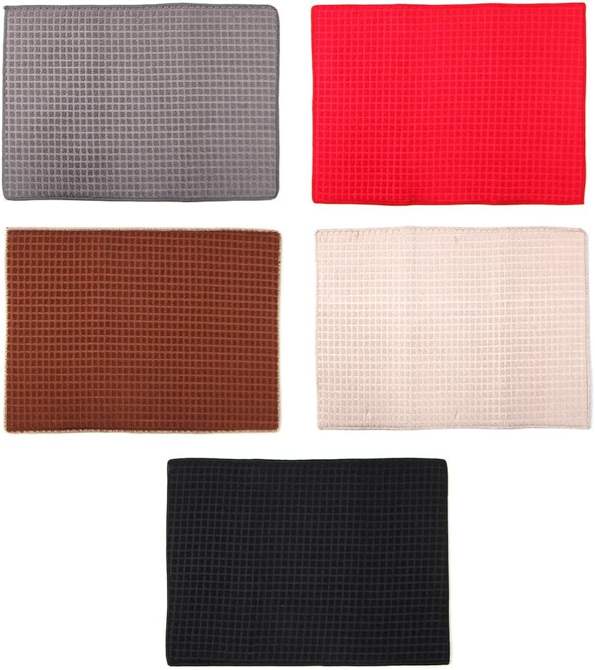 Hergon 38 x 51 cm Microfiber Dish Drying Mat for Kitchen, Cushion Pad Tableware