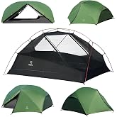 ATEPA Voyage 1-2 Backpacking Tent, Ultralight 20D SilNylon 4 Season Camping Tent, 4000mm Waterproof Freestanding Tent with Expandable Vestibule for Hiking, Bikepacking &amp; Mountaineering