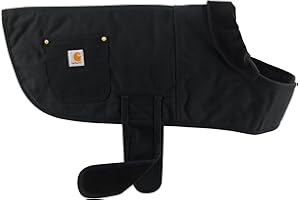 Carhartt Firm Duck Insulated Dog Chore Coat, Durable Weather Resistant Jacket for Cold and Windy Conditions, PFAS Free (Black
