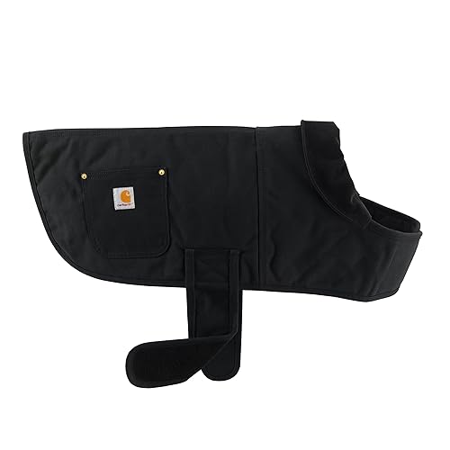 Carhartt Firm Duck Insulated Dog Chore Coat, Durable Weather Resistant Jacket for Cold and Windy Conditions, PFAS Free (Black), Small