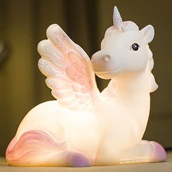 Amazon.com: Amazlab Unicorn Bedside Table Lamp Children's ...