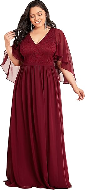 Snovoer Abito estivo da donna, lungo, grande, elegante, per feste, da