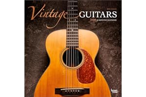Vintage Guitars | 2026 12 x 24 Inch (Hanging) Monthly Square Wall Calendar | Foil Stamped Cover | Plastic-Free | BrownTrout | Instrument Classic