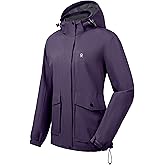 Little Donkey Andy Womens Waterproof Rain jacket with Hood Lightweight Windbreaker Raincoat Shell for Camping Hiking