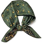 100% Mulberry Silk Scarf 25.6"x25.6" Square Women Neckerchief Headscarf - Lightweight Neck Scarf Gift Packed