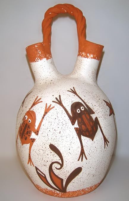 Zuni Pueblo Hand Coiled Wedding Vase By G Katsenih Native