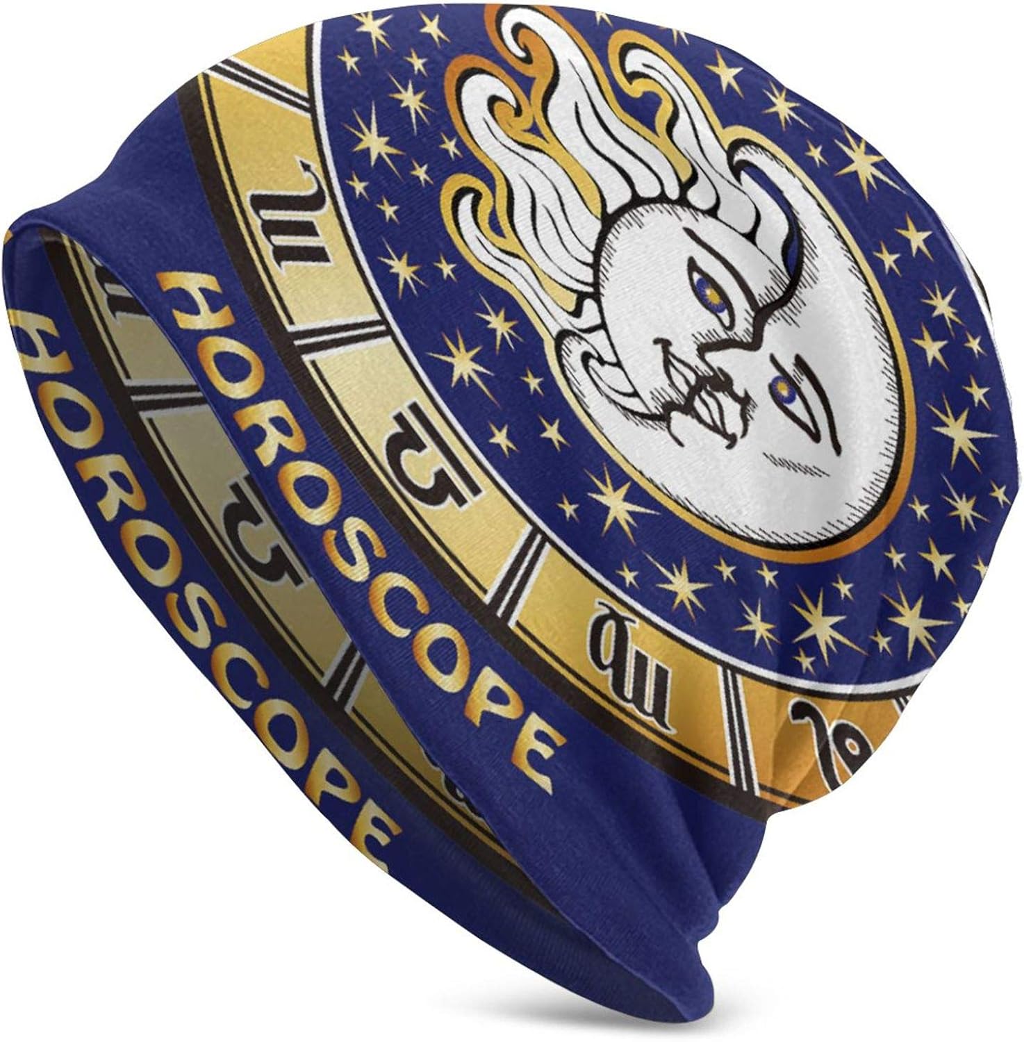 Unisex Knit Hats,All Zodiac Sign Horoscope Circle Sun Moon