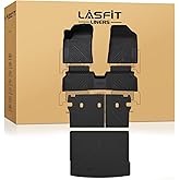 LASFIT Floor Mats & Backrest & Cargo Mats Fit for Hyundai Kona Electric 2026 2025 2024 (for EV,Not Gas), All Weather TPE Custom Fit Kona EV Seatback Mats & Trunk Liner,Full Set Car Accessories