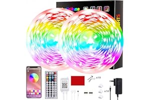 150FT/45m LED Lights Strip for Bedroom, Music Sync RGB LED Lights Rope with Remote and APP Control 16 Million Color Changing 