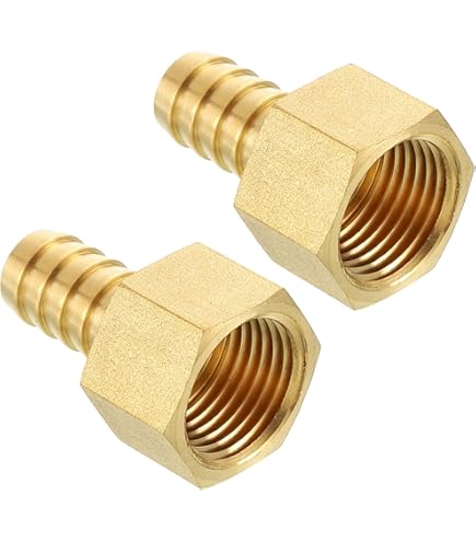 5-Pack Brass Barb X Male/Female Pipe Thread Adapter Hose Tail