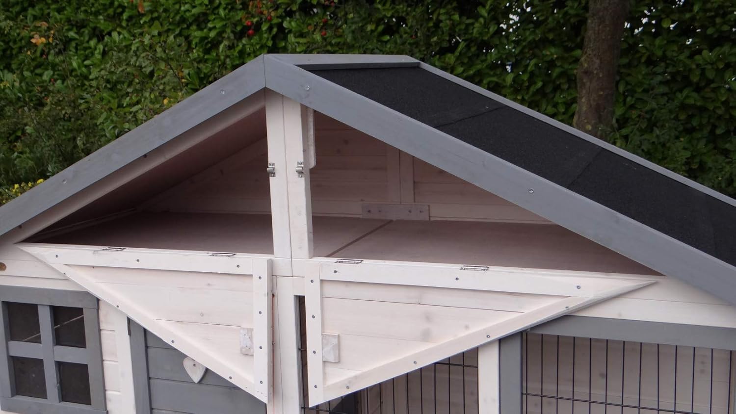 Joypeteu Poulailler Holiday Medium Blanc Gris Avec Enclos