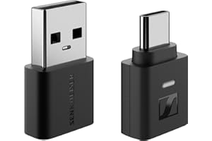 Sennheiser BTD 700 Bluetooth USB Dongle - aptX Lossless, Auracast, Plug & Play Audio Transmitter for Headphones and Speakers - Ultra-Low Latency, Bluetooth 5.4, USB-C & USB-A Compatible